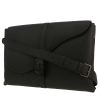 Borsa portadocumenti Dior  Saddle in pelle martellata nera - 00pp thumbnail