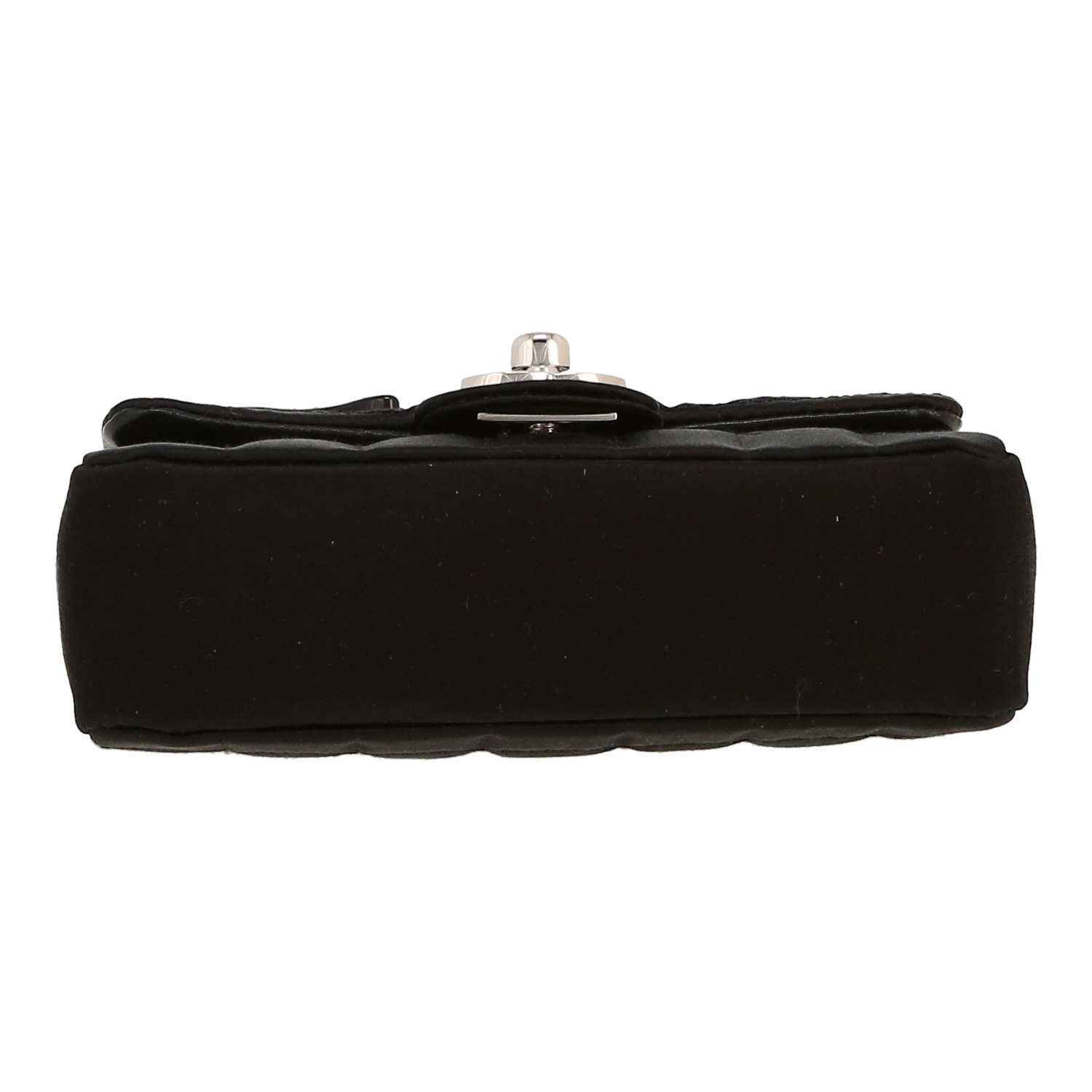 Chanel   shoulder bag  in black satin - Detail D1