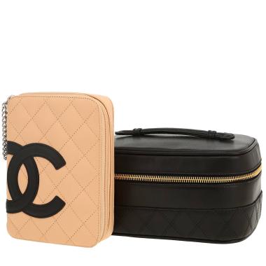 Vanity Chanel   en cuir noir