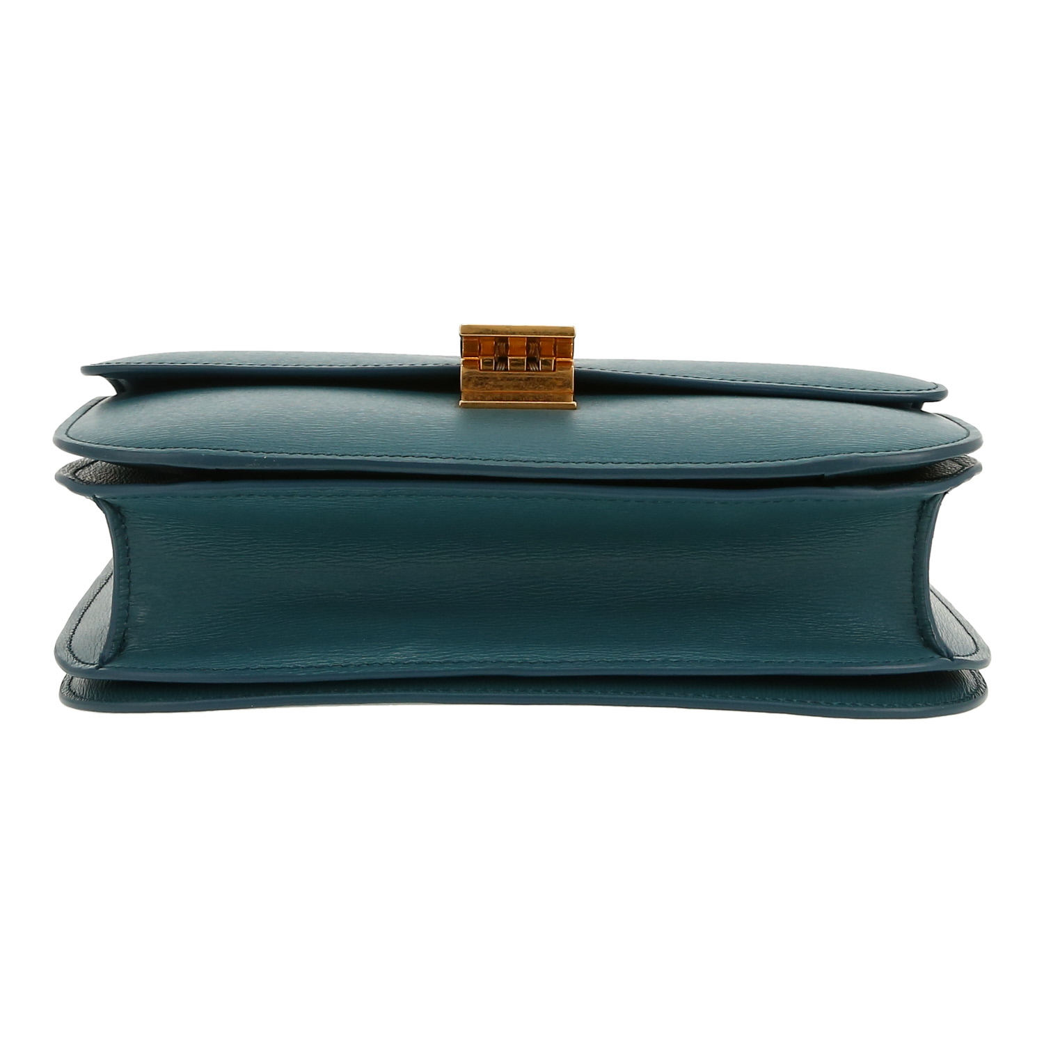 Sac bandoulière Celine  Classic Box en cuir bleu - Detail D1