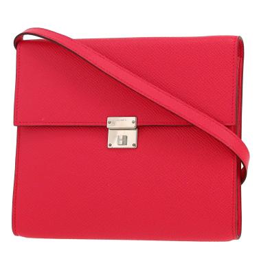 Borsa a tracolla Hermès  Clic 16 in pelle Epsom rosa