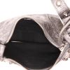 Balenciaga  Cagole small model  shoulder bag  in silver burnished leather - Detail D3 thumbnail