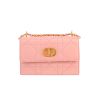 Sac bandoulière Dior  Caro en cuir cannage rose - 360 thumbnail