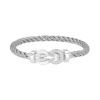 Fred Chance Infinie large model bracelet in white gold, diamonds and stainless steel - 00pp thumbnail