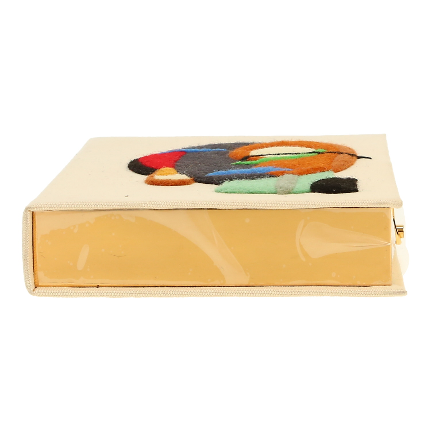 Borsa/pochette Olympia Le-Tan ART IS NOT A THING, IS A WAY ART IS NOT A THING, IS A WAY in tela gialla - Detail D1