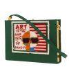 Olympia Le-Tan ART IS NOT A THING, IS A WAY handbag/clutch  in green canvas - Detail D5 thumbnail