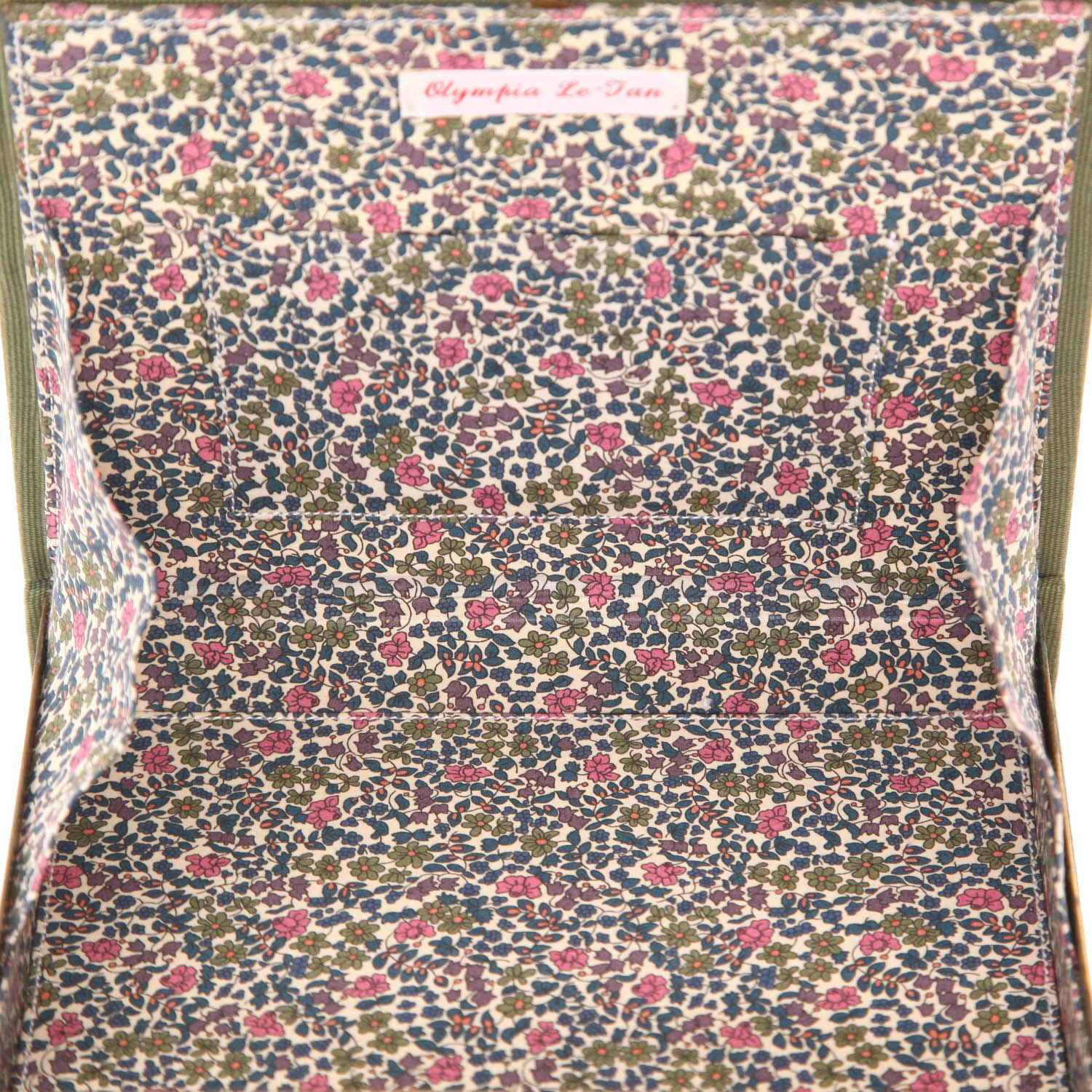 Pochette Olympia Le-Tan Demon Telegraph - Ace Magical Magazine en daim bleu-canard - Detail D3