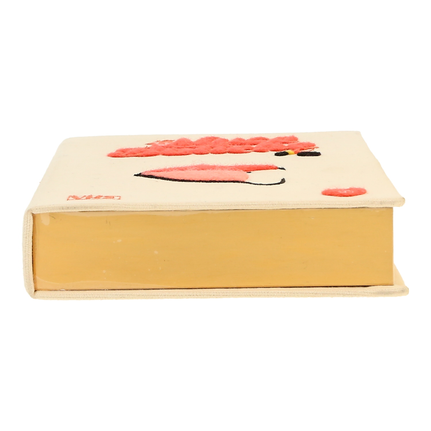 Pochette Olympia Le-Tan La Muse Bouche  in tela beige - Detail D1