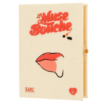 Pochette Olympia Le-Tan La Muse Bouche en toile beige