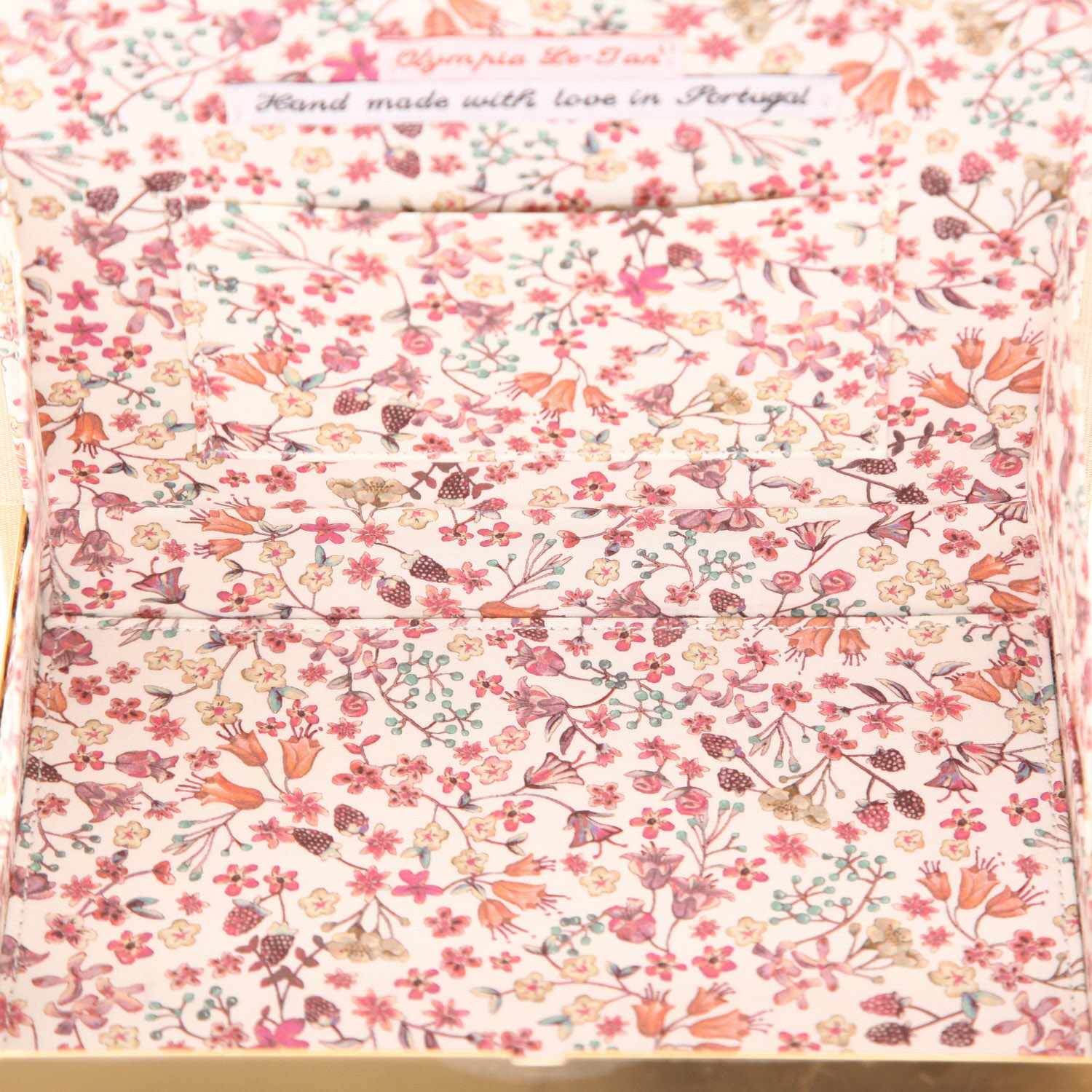 Pochette Olympia Le-Tan La Muse Bouche en toile beige - Detail D3