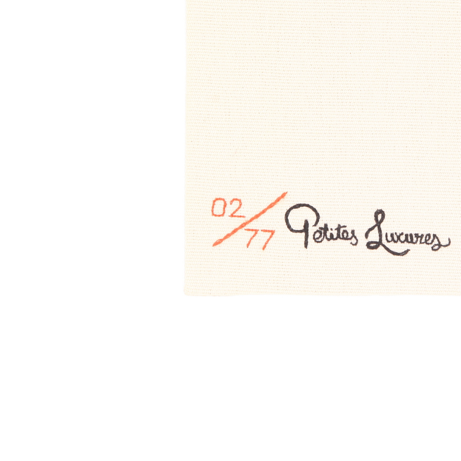 Pochette Olympia Le-Tan Petites Luxures Petites Luxures en toile beige noire et rouge - Detail D4