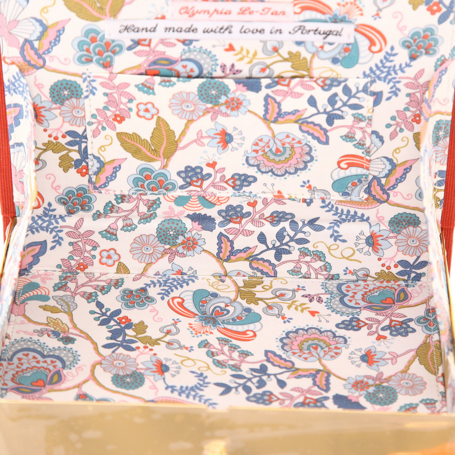 Olympia Le-Tan   pouch  in red and white canvas - Detail D3