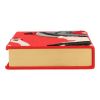 Pochette Olympia Le-Tan   en toile rouge, noire grise et beige - Detail D1 thumbnail