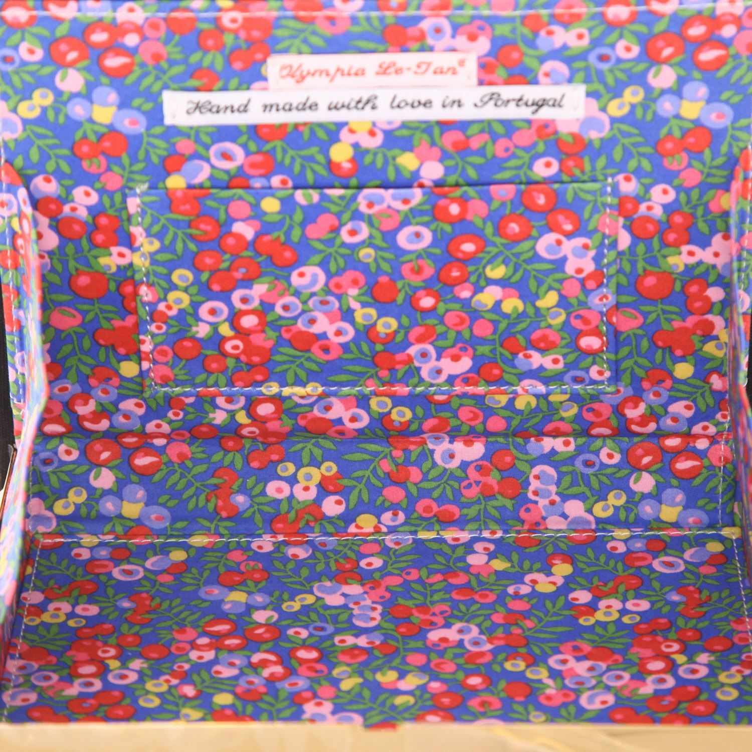 Pochette Olympia Le-Tan Vanda Jacintho Vanda Jacintho en toile noire, verte rouge et bleue - Detail D3