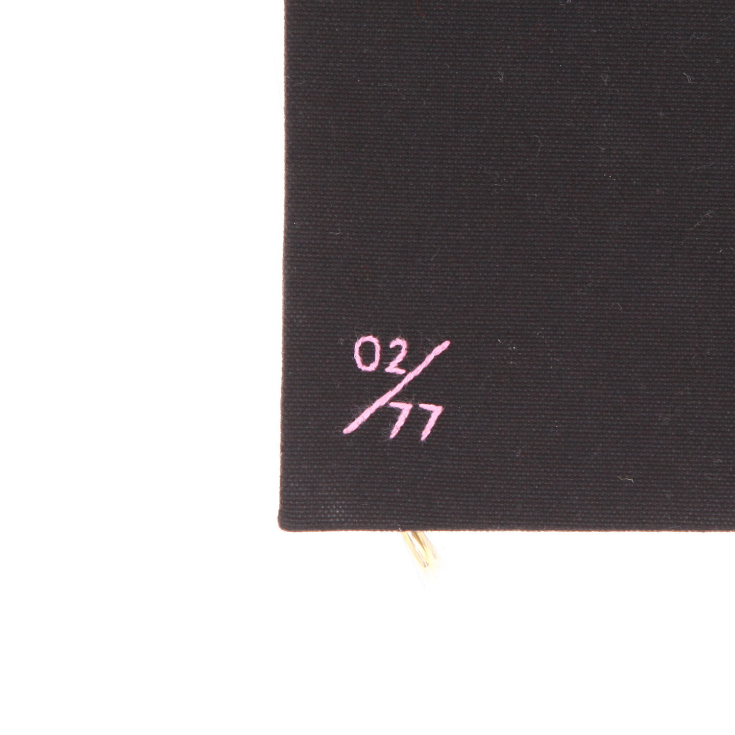 Olympia Le-Tan Lipstick smoke Lipstick smoke pouch  in black, pink, beige and purple canvas - Detail D4