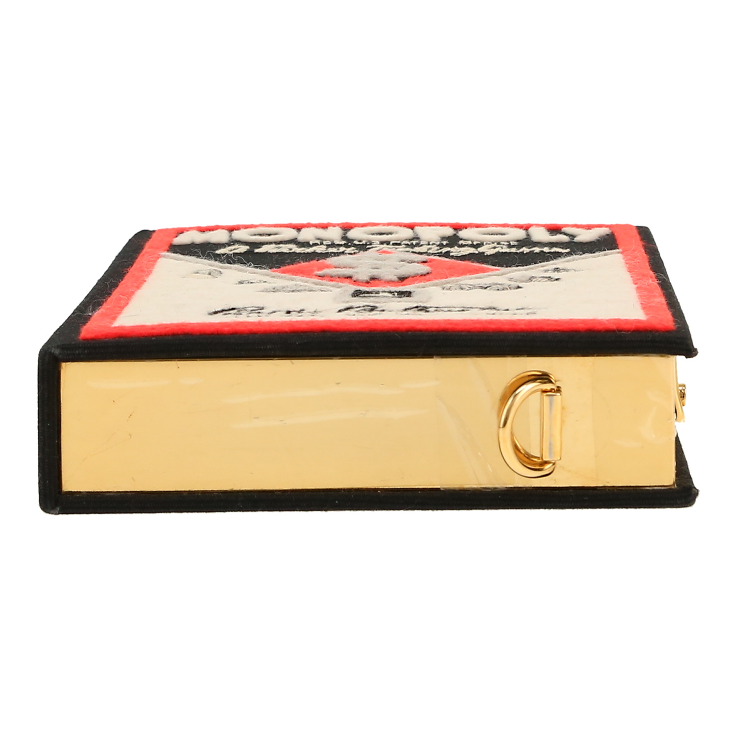 Olympia Le-Tan Monopoly A parker trading Game Monopoly A parker trading Game pouch  in black, red and beige canvas - Detail D1