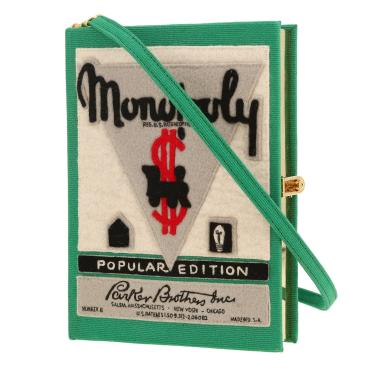 Bolso/bolsito Olympia Le-Tan Monopoly Popular Edition  en lona verde