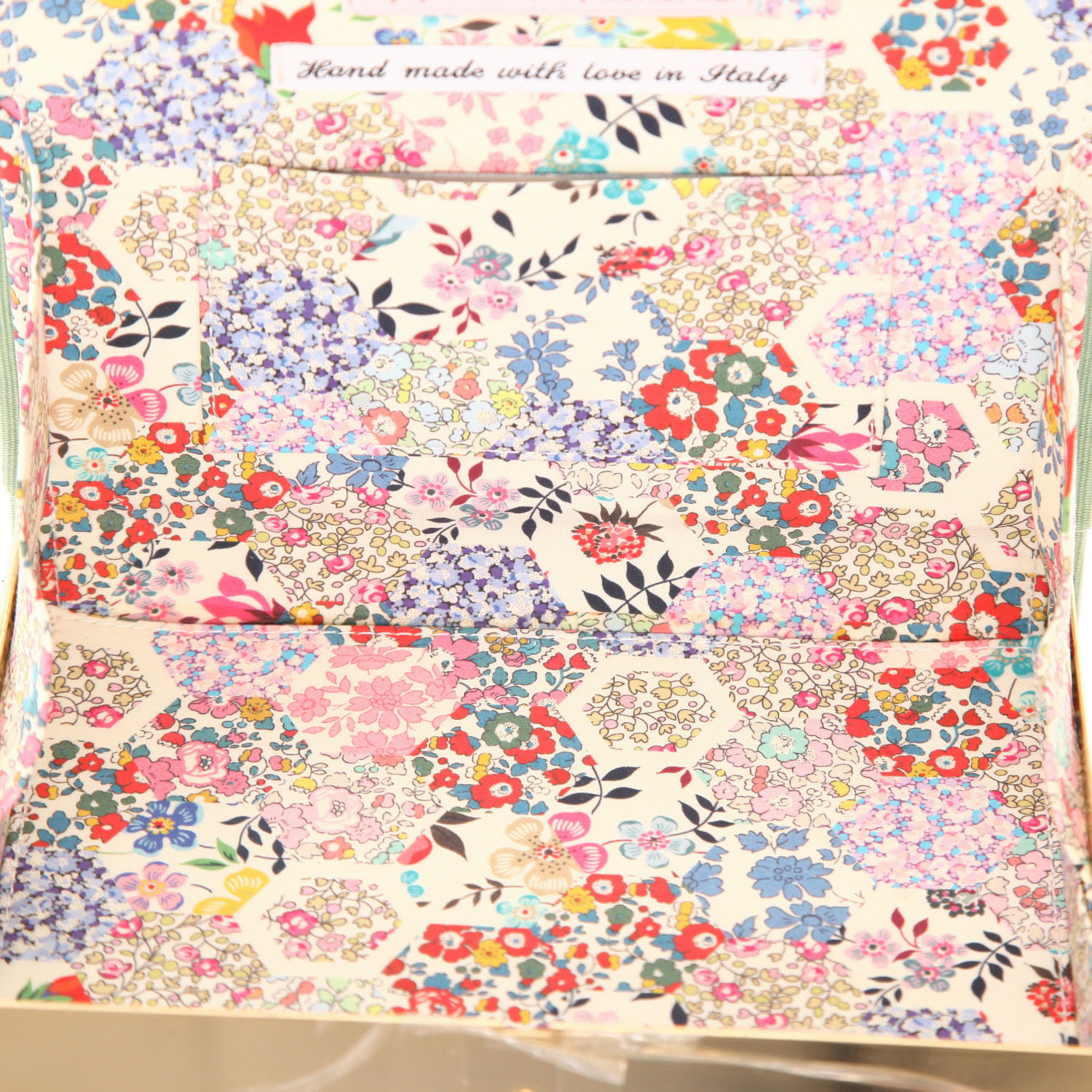 Bolsito de mano Olympia Le-Tan Monopoly passage des deux pavillons en lona verde - Detail D3