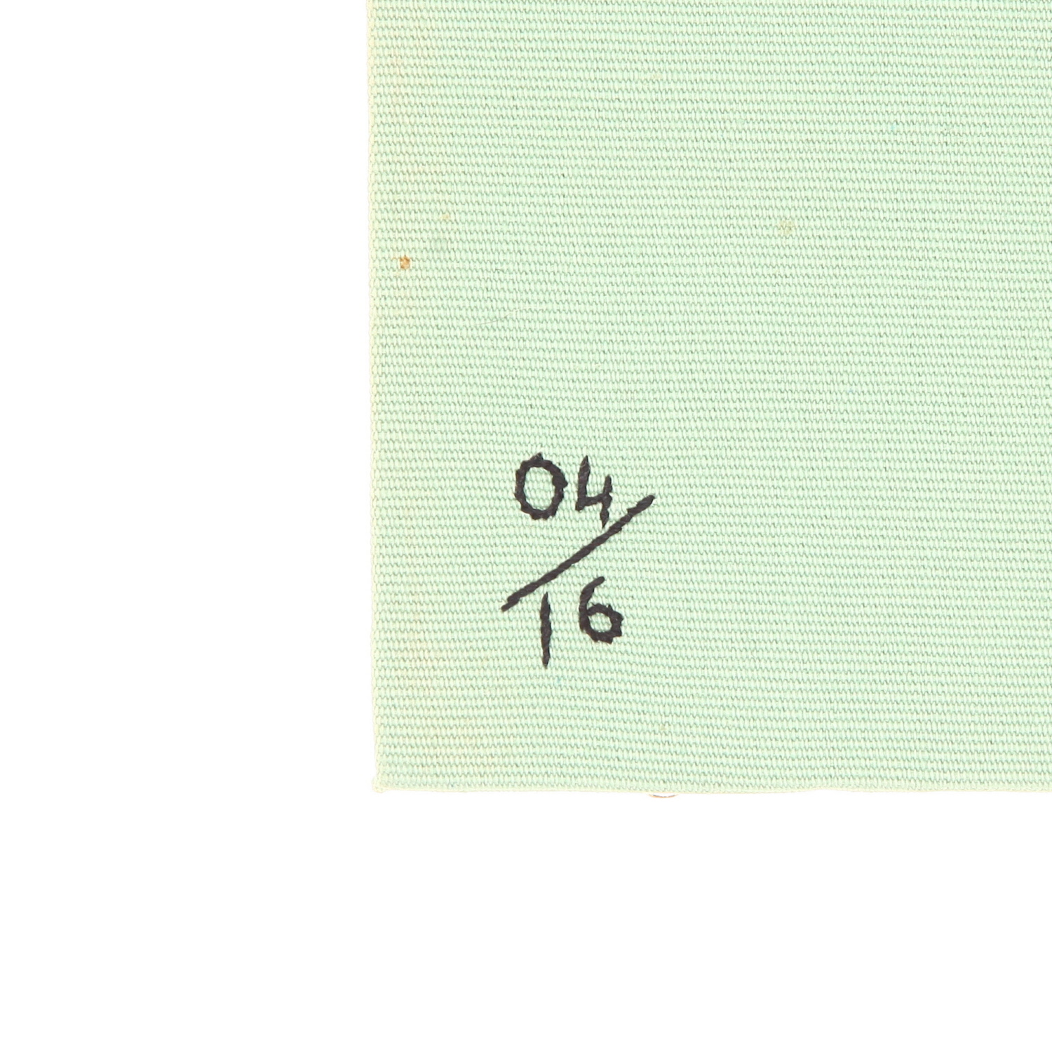 Bolsito de mano Olympia Le-Tan Monopoly passage des deux pavillons en lona verde - Detail D4