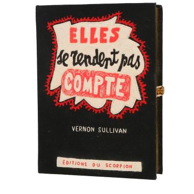 Olympia Le-Tan Elles se rendent pas compte Elles se rendent pas compte pouch  in black, white and red canvas