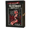 Pochette Olympia Le-Tan Pas de Bouches Inutiles Pas de Bouches Inutiles en toile noire blanche et rouge - 00pp thumbnail