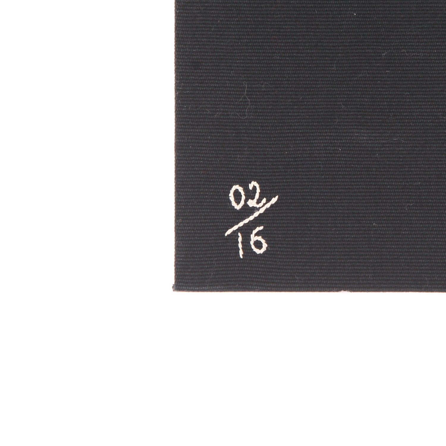 Olympia Le-Tan Pas de Bouches Inutiles Pas de Bouches Inutiles pouch  in black, white and red canvas - Detail D4