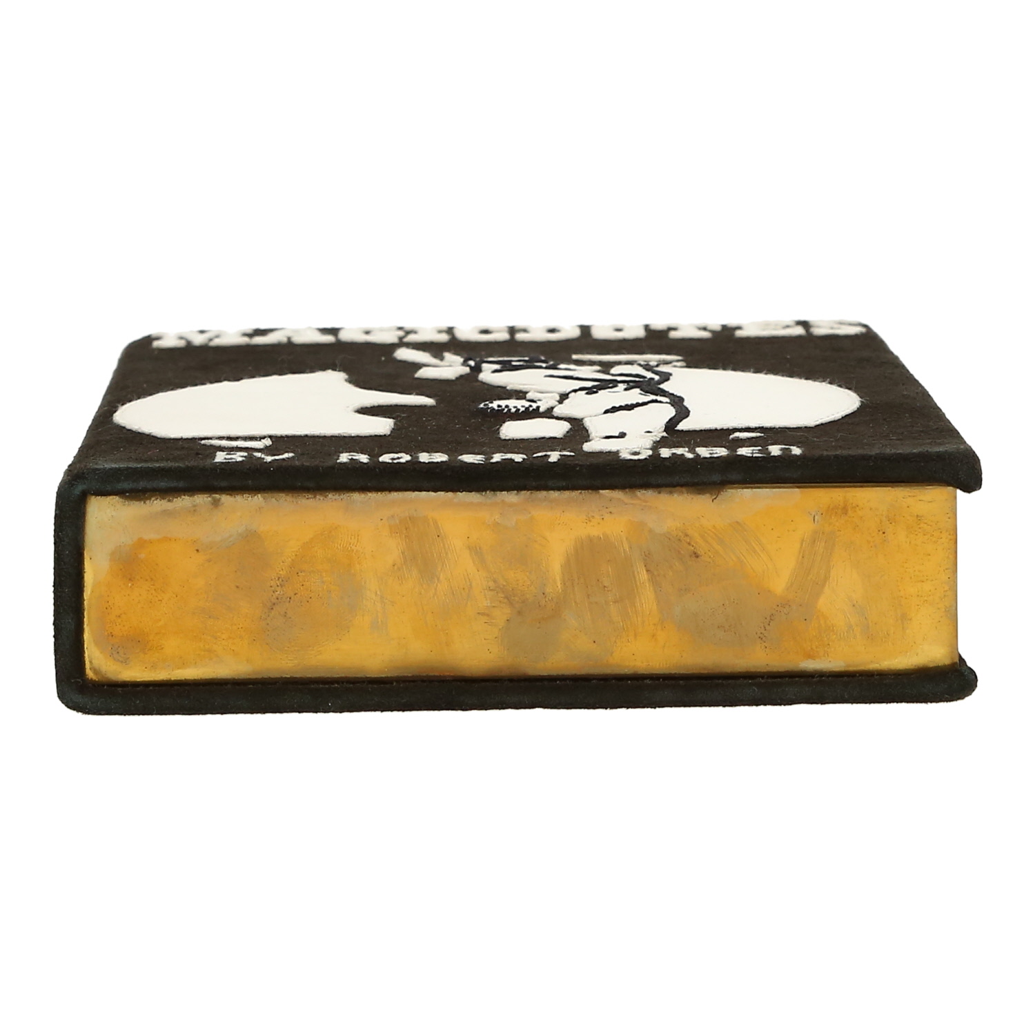 Pochette Olympia Le-Tan Magicdotes in tela nera e bianca - Detail D1