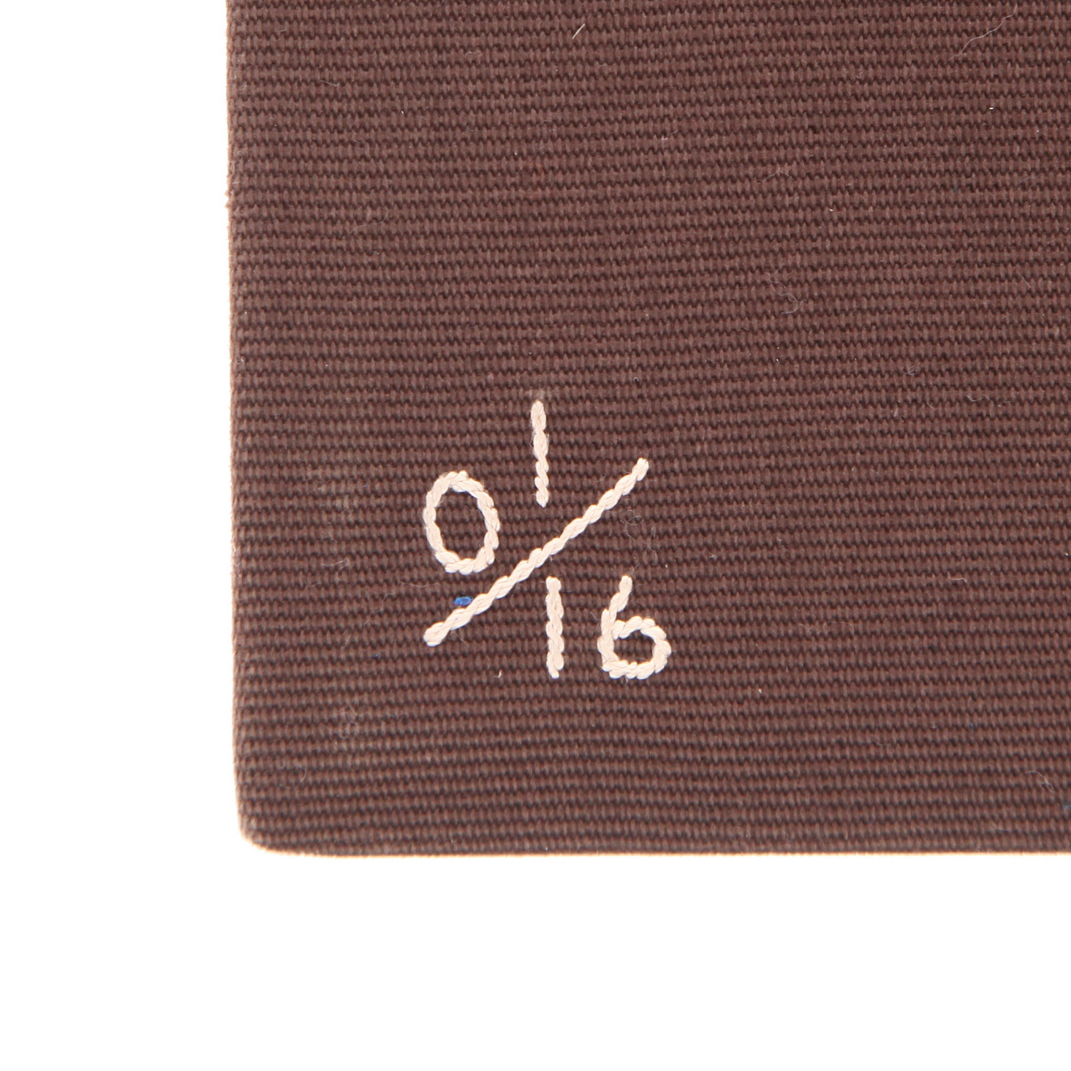 Bolsito de mano Olympia Le-Tan Conversazione In Sicilia en lona marrón y azul - Detail D4