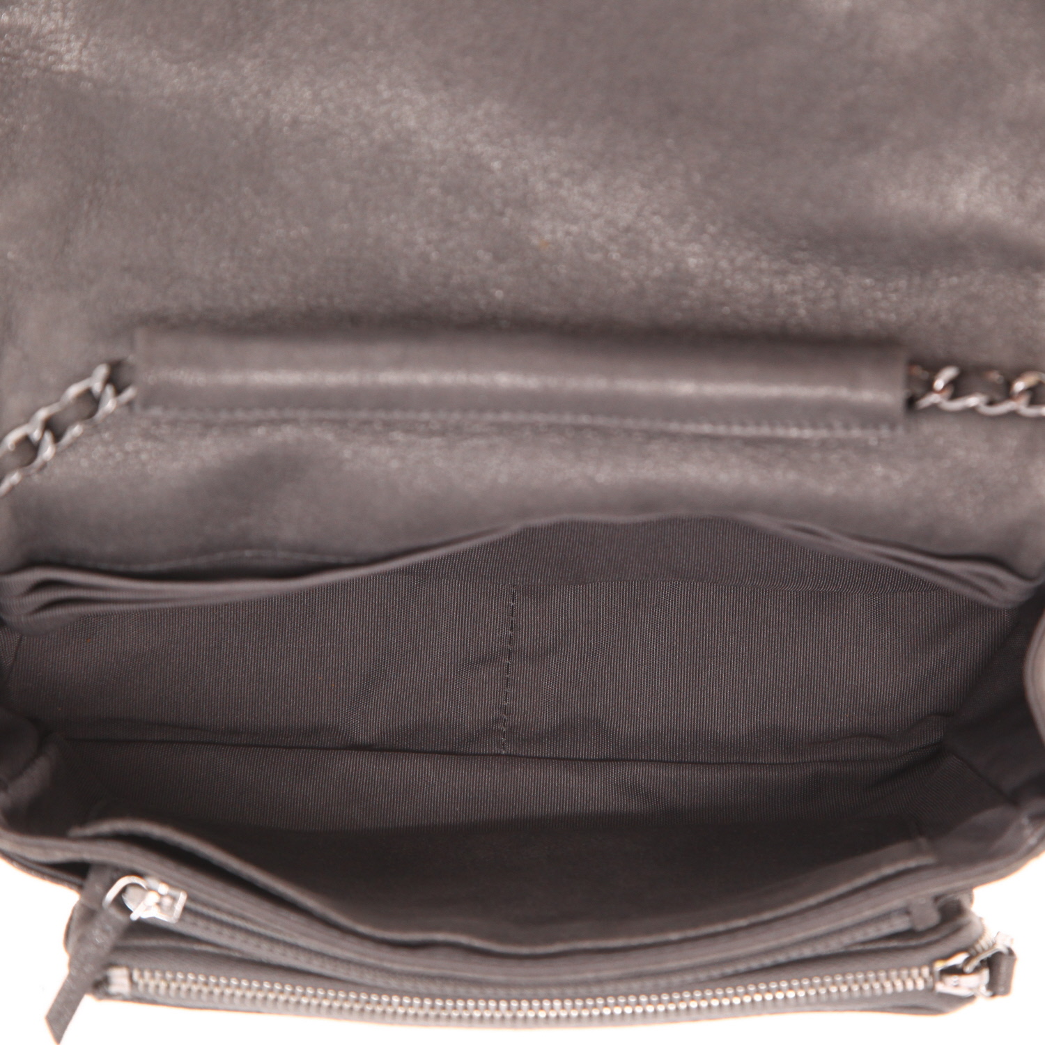 Borsa a tracolla Chanel   in pelle iridescente marrone - Detail D3