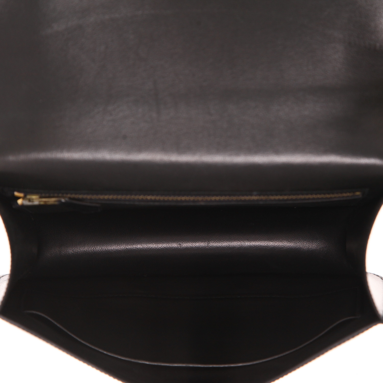 Bolso de mano Hermès  Constance en cuero box negro - Detail D3