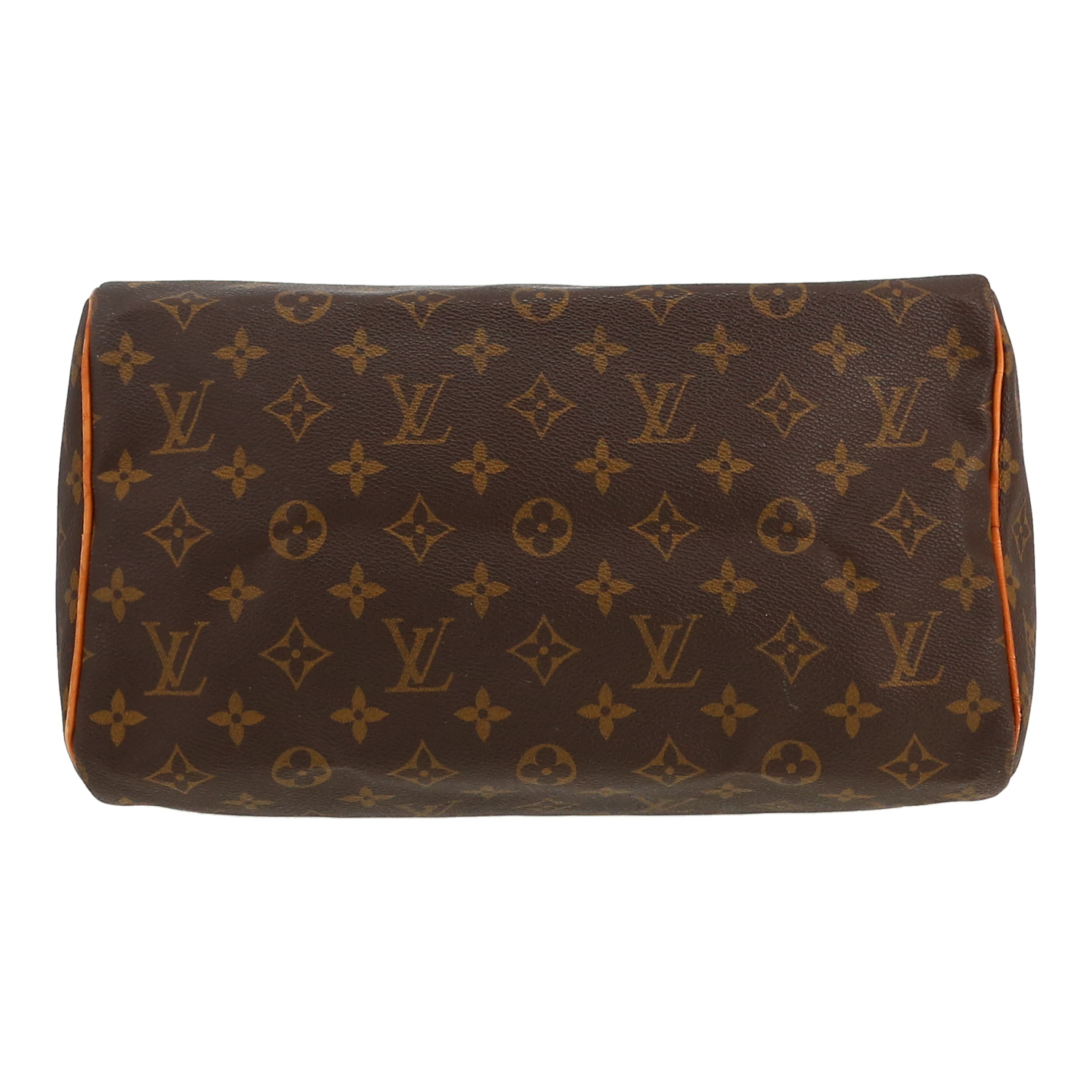 Louis Vuitton  Speedy 30 handbag  in brown monogram canvas  and natural leather - Detail D1