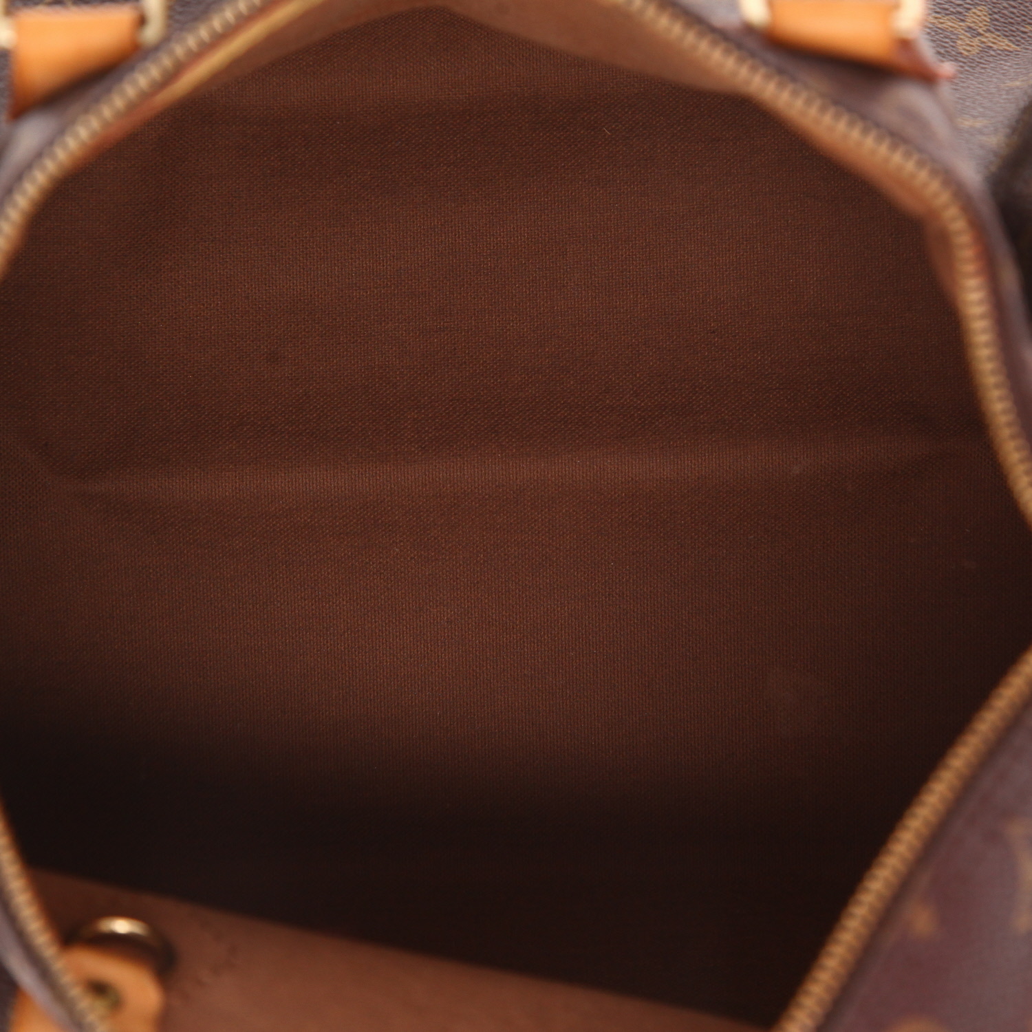 Louis Vuitton  Speedy 30 handbag  in brown monogram canvas  and natural leather - Detail D3