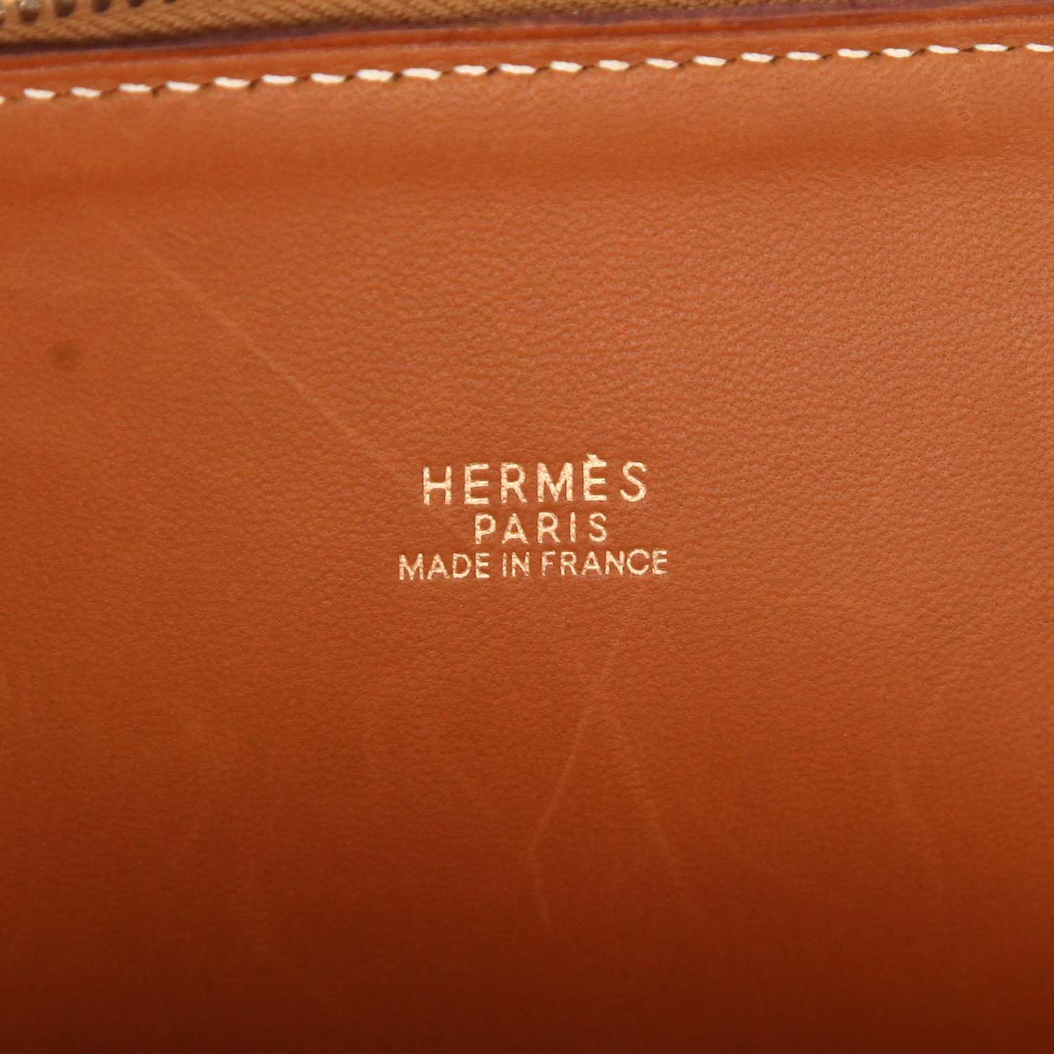 Sac à main Hermès  Bolide 31 cm en cuir Courchevel gold - Detail D2
