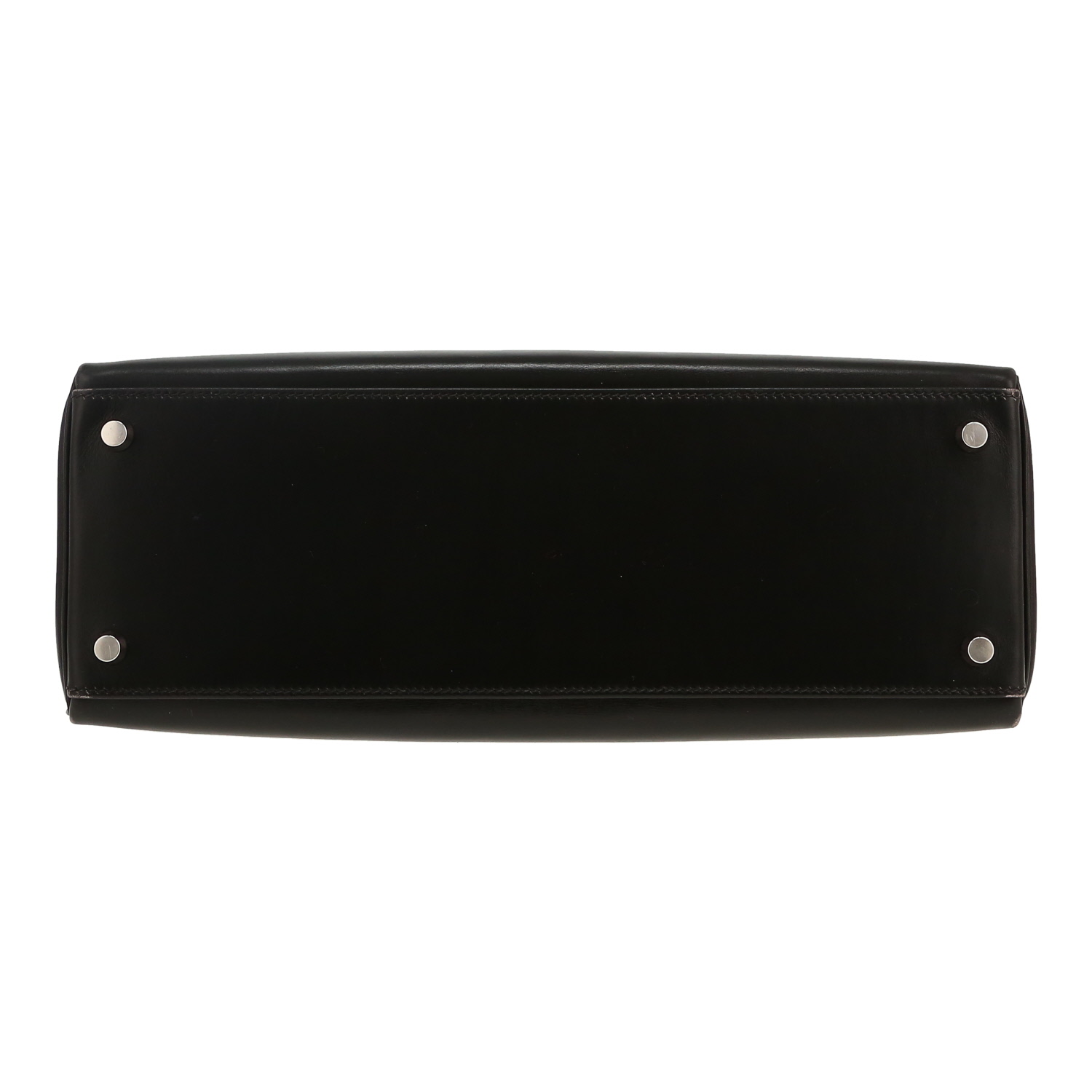 Hermès Kelly 32 cm handbag in Noir box leather - Detail D1