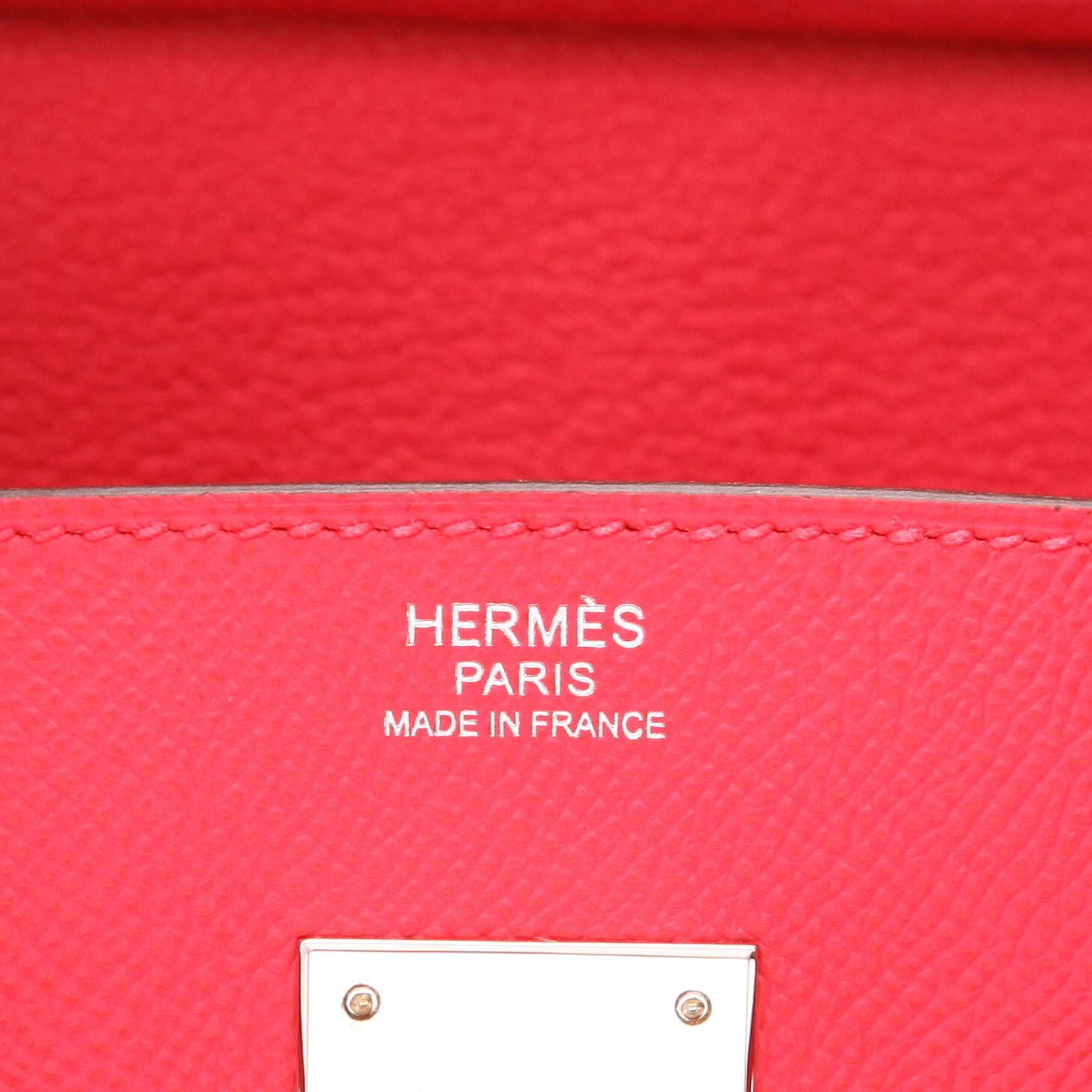 Bolso de mano Hermès  Birkin 30 cm en cuero epsom Rose Mexico - Detail D2