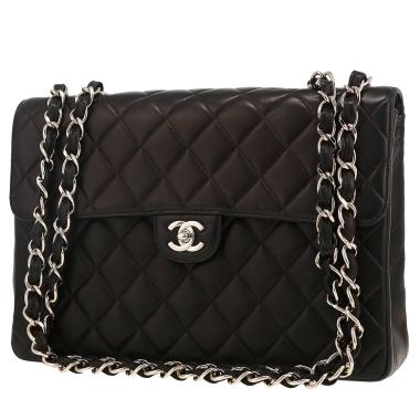 Borsa a tracolla Chanel  Timeless Jumbo in pelle trapuntata nera
