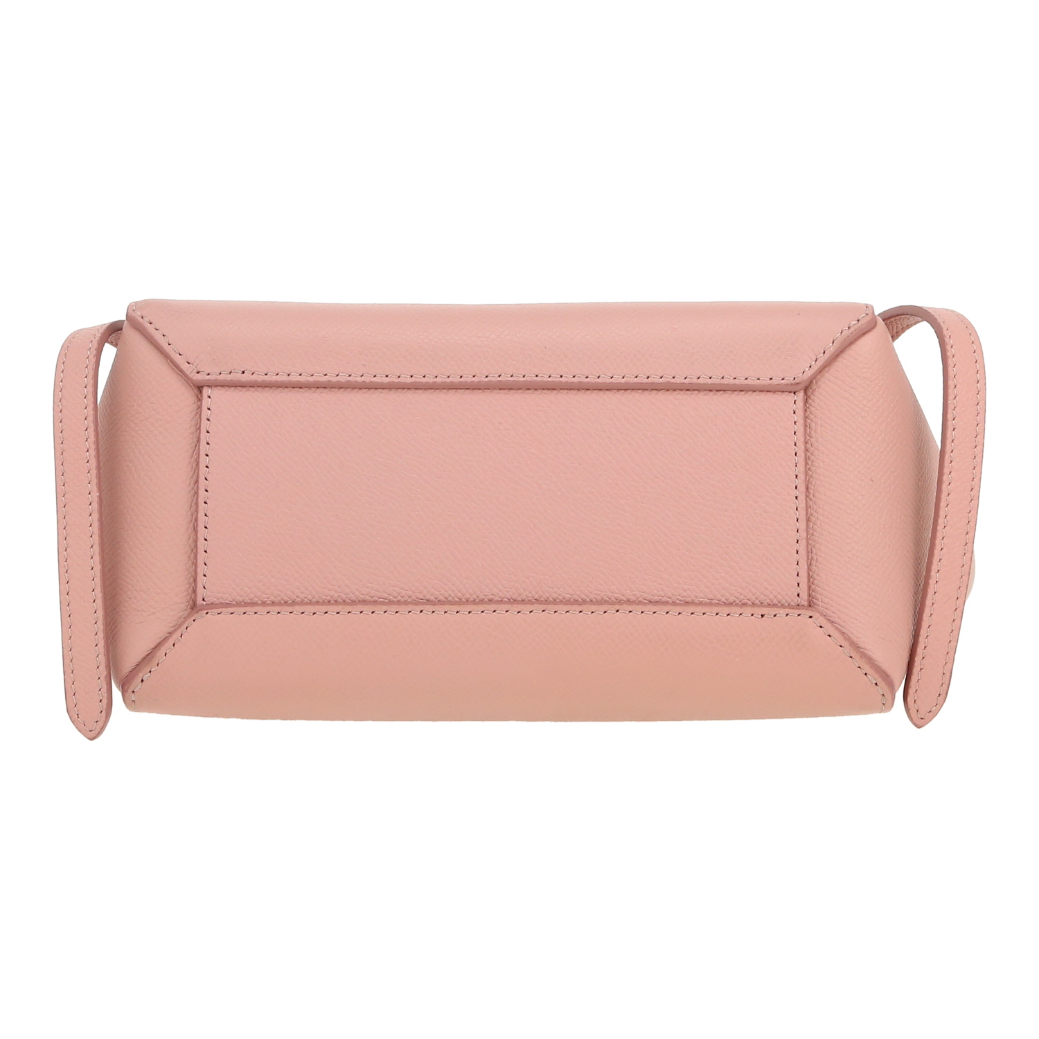 Sac bandoulière Celine  Belt Nano en cuir grainé rose - Detail D1