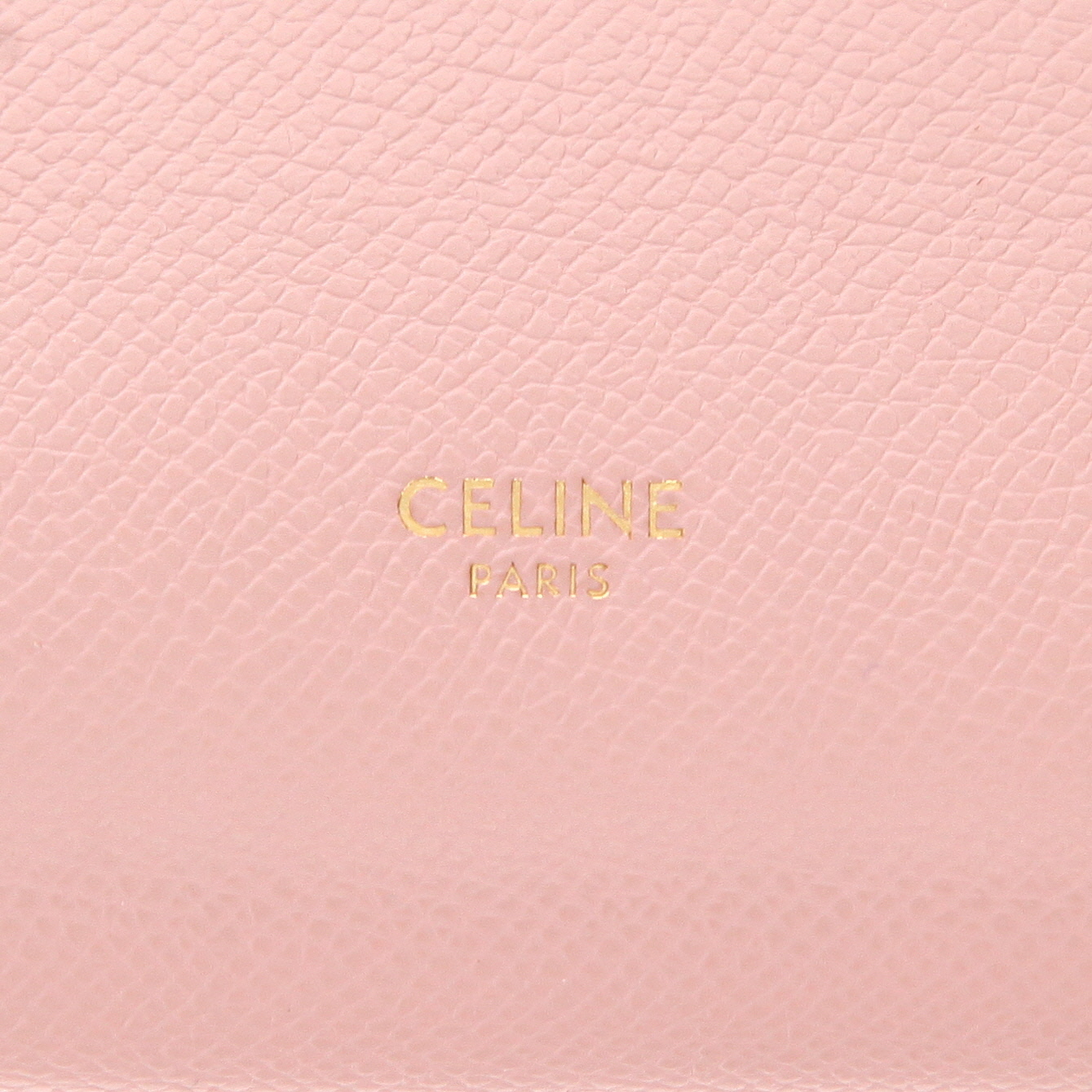 Celine  Belt Nano shoulder bag  in pink grained leather - Detail D2