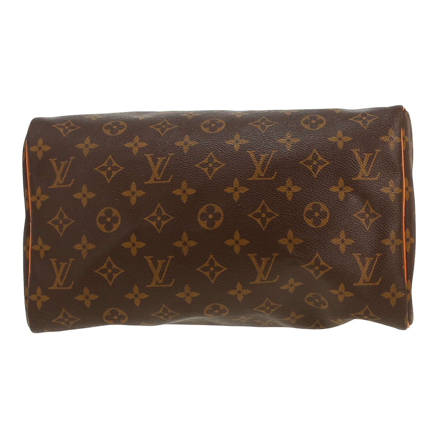 Borsa Louis Vuitton  Speedy 30 in tela monogram marrone e pelle naturale - Detail D1
