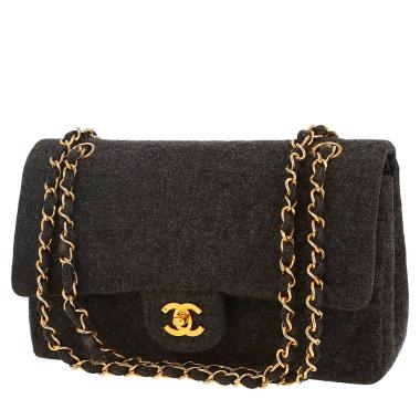Chanel  Timeless Classic handbag  in grey whool