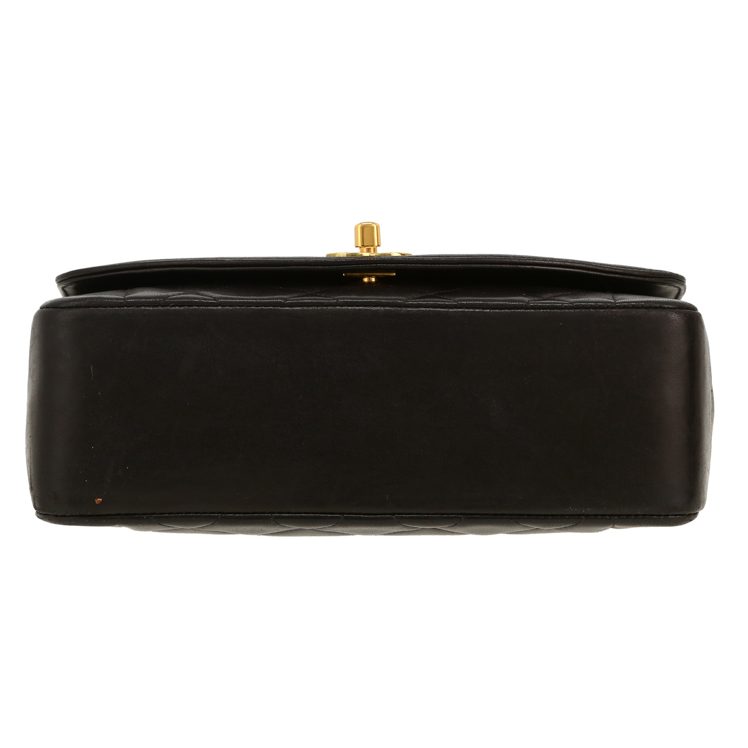 Sac bandoulière Chanel  Diana en cuir matelassé noir - Detail D1