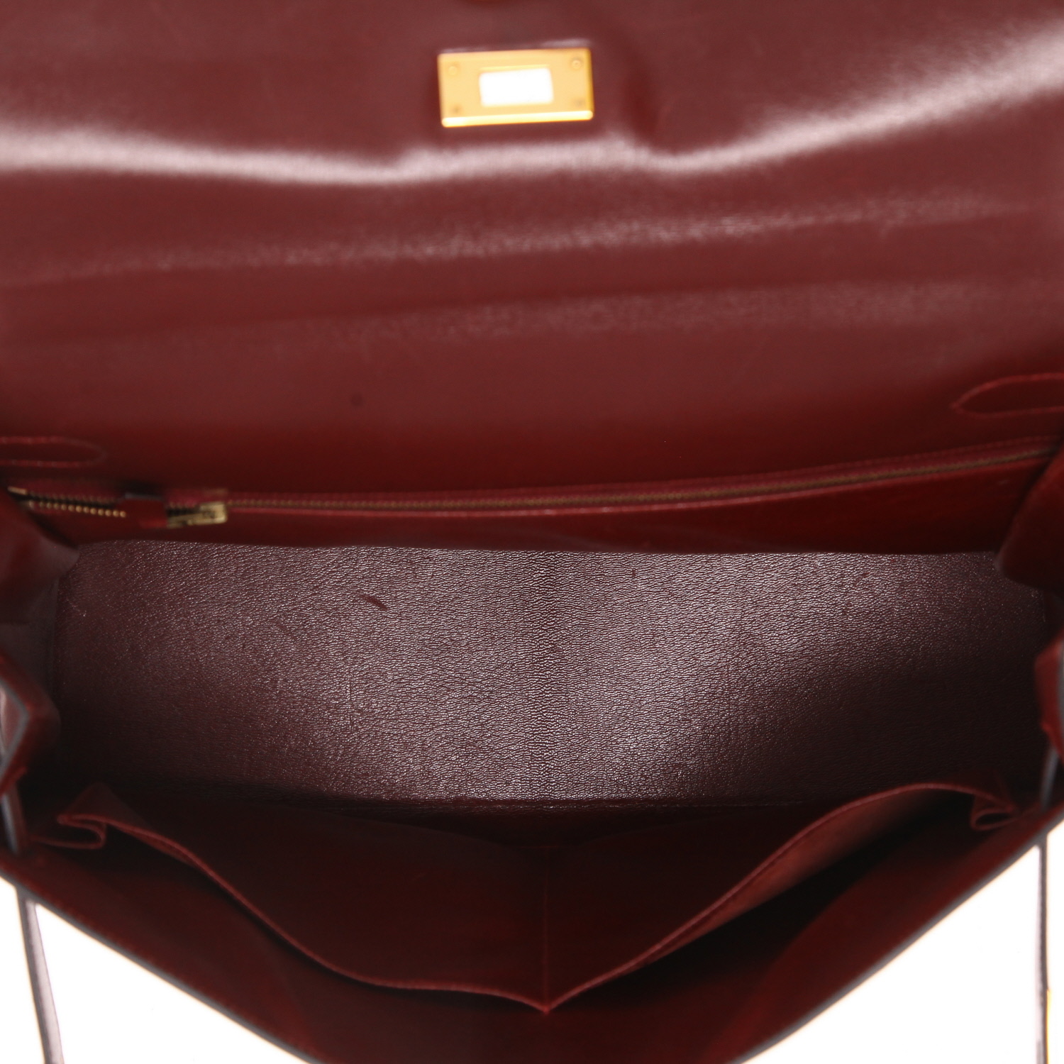 Borsa Hermès  Kelly 35 cm in pelle box rosso H - Detail D3