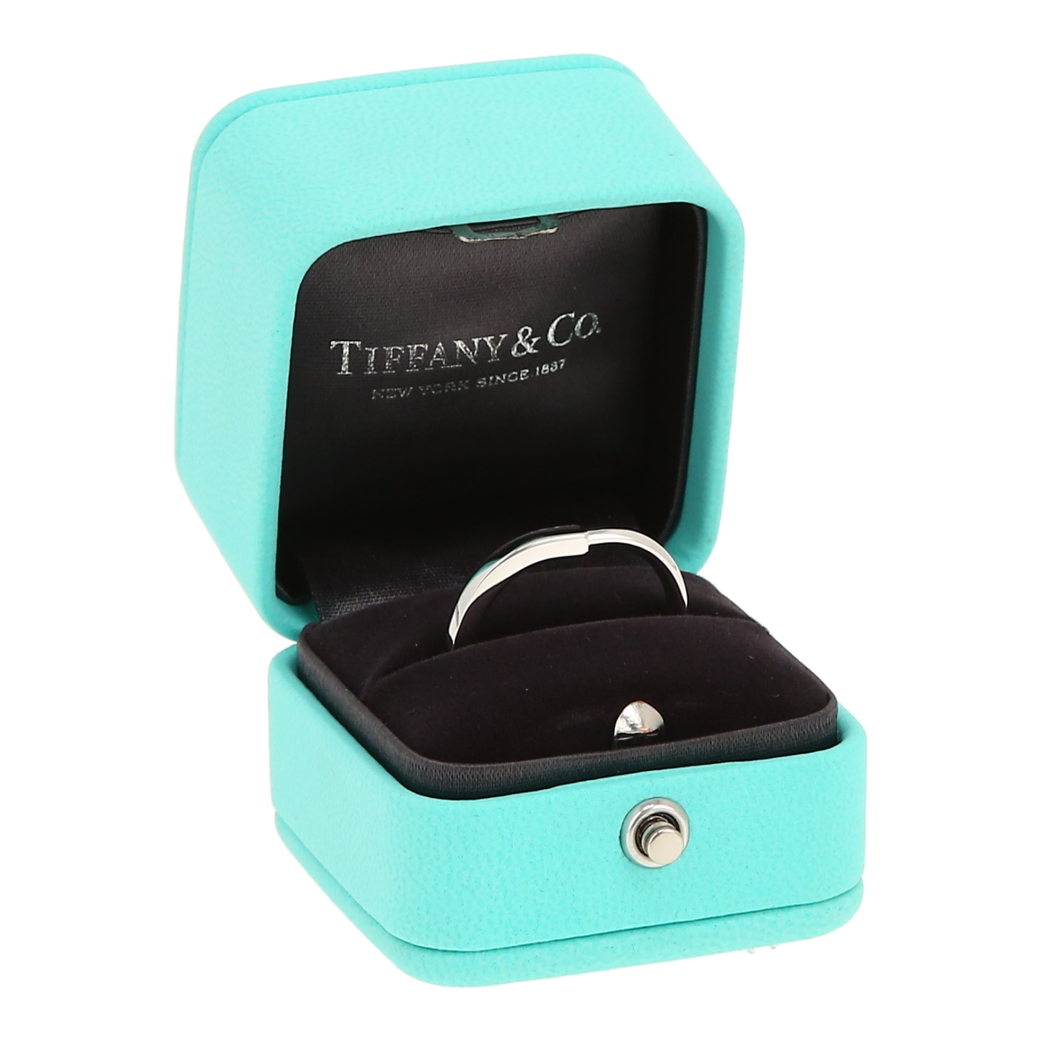 Bague Tiffany & Co Lock en or blanc - Detail D2