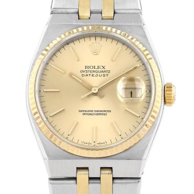Rolex Oysterquartz Datejust  in gold and stainless steel Ref: Rolex - 17013  Circa 1978