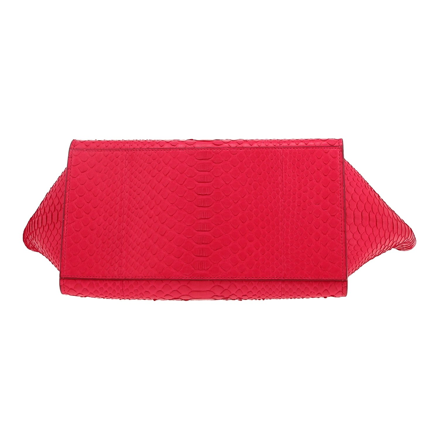Borsa Celine  Trapeze modello medio  in pitone rosa - Detail D1