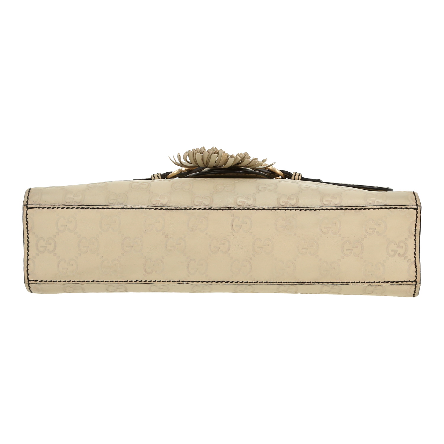 Bolso de mano Gucci  Guccissima en cuero beige - Detail D1