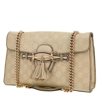 Gucci  Guccissima handbag  in beige leather