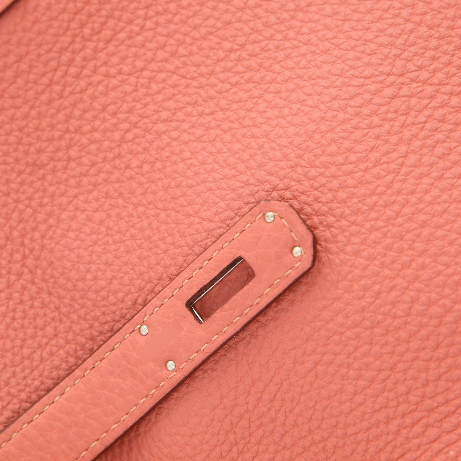 Hermès  Birkin 35 cm handbag  in pink Thé togo leather - Detail D4