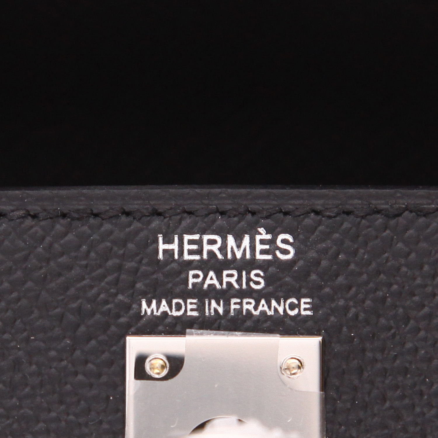 Borsa Hermès  Kelly 25 cm in pelle Epsom nera - Detail D2