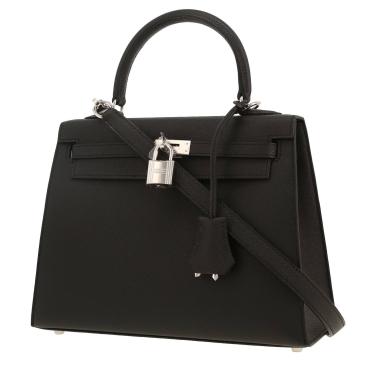 Borsa Hermès  Kelly 25 cm in pelle Epsom nera